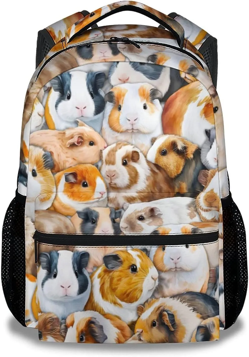Guinea Pig Girls Backpack for School, 16 Inch Brown Backpacks for Kids, Cute Lightweight Bookbag for Travel