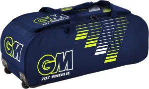 Gunn & Moore GM Cricket Wheelie Bag Holdall | Engineered Wheel Housing All Terrain | Tough Water-Resistant 600 Denier Polyester | Medium, Large or Extra Large | Blue or Grey