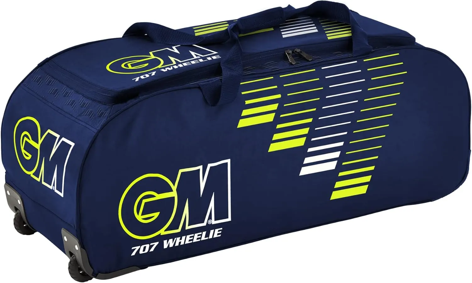 Gunn & Moore GM Cricket Wheelie Bag Holdall | Engineered Wheel Housing All Terrain | Tough Water-Resistant 600 Denier Polyester | Medium, Large or Extra Large | Blue or Grey