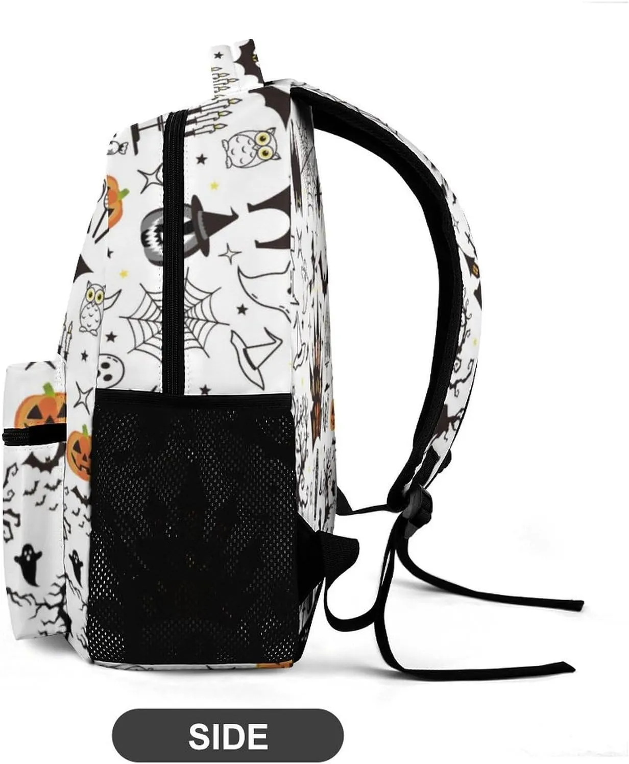 Halloween School Backpack for Kids Girls Boys, 16 Inch Scary Halloween Themed Bookbag, School Backpacks for Students Children, Lightweight, Large Capacity