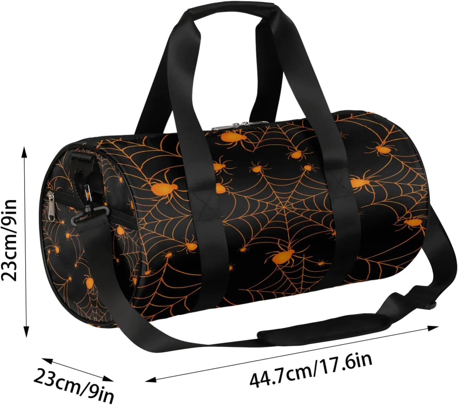 Halloween Spiders Web Sports Gym Bag for Men Women Lightweight Travel Duffle Bag with Shoulder Strap Waterproof Carry On Weekender Overnight Bag for Travel Sports Gym