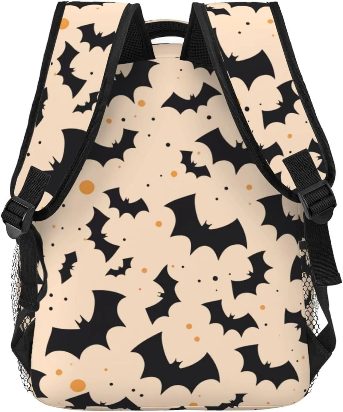 Happy Halloween Bats Witchs Spider Web Pumpkin Skull Bone Backpacks 15 Inch Laptop Backpack Multipurpose Double Shoulder Bag For Men Women Gifts