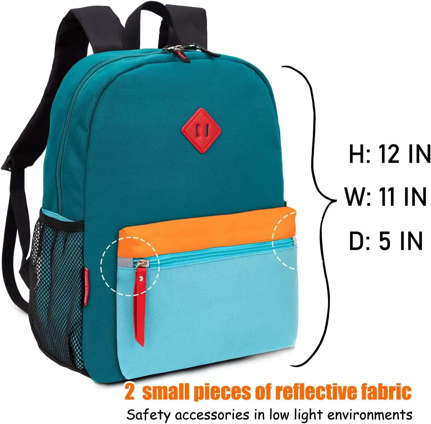 HawLander Preschool Kids Backpack, 12 inch Toddler Backpacks for Boys with Chest Strap