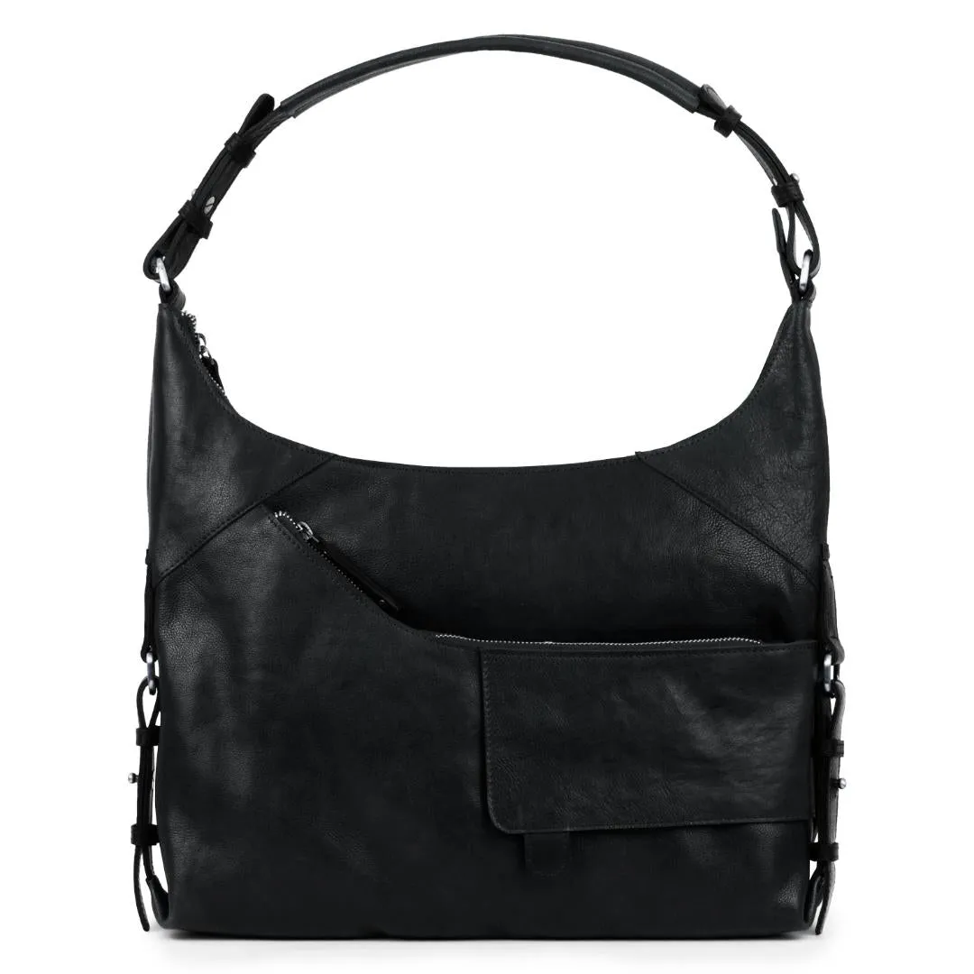 Hide Park Penelope Women’s Black Leather Handbag - One Size