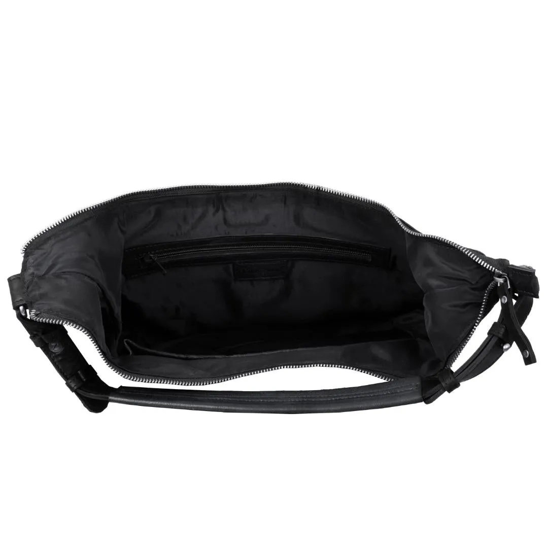 Hide Park Penelope Women’s Black Leather Handbag - One Size
