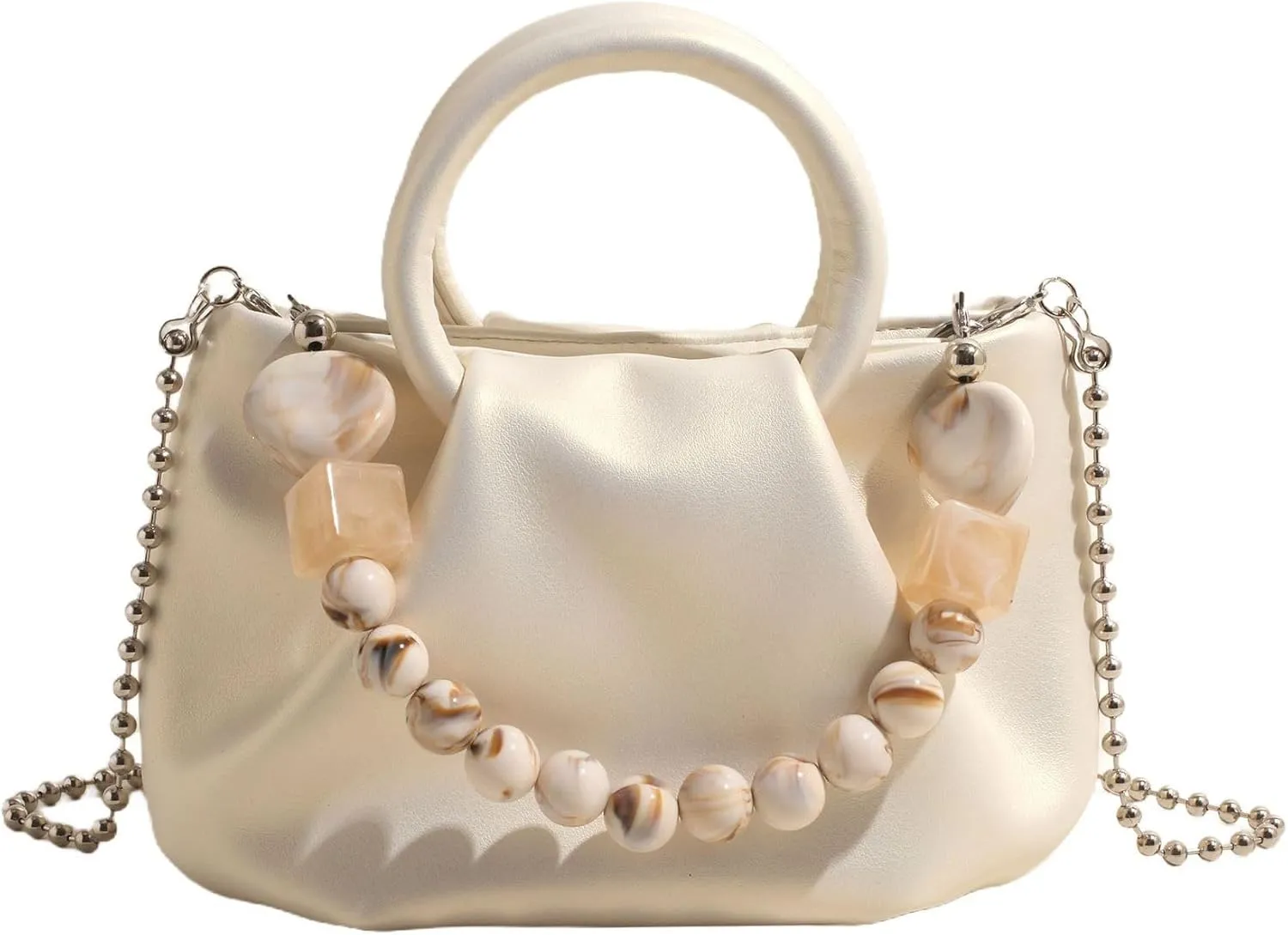 high-end Texture Bag Fashion Versatile Handbag-White