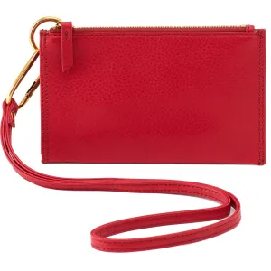 Hobo Tour Lanyard Pouch Scarlet Velvet Hide Leather