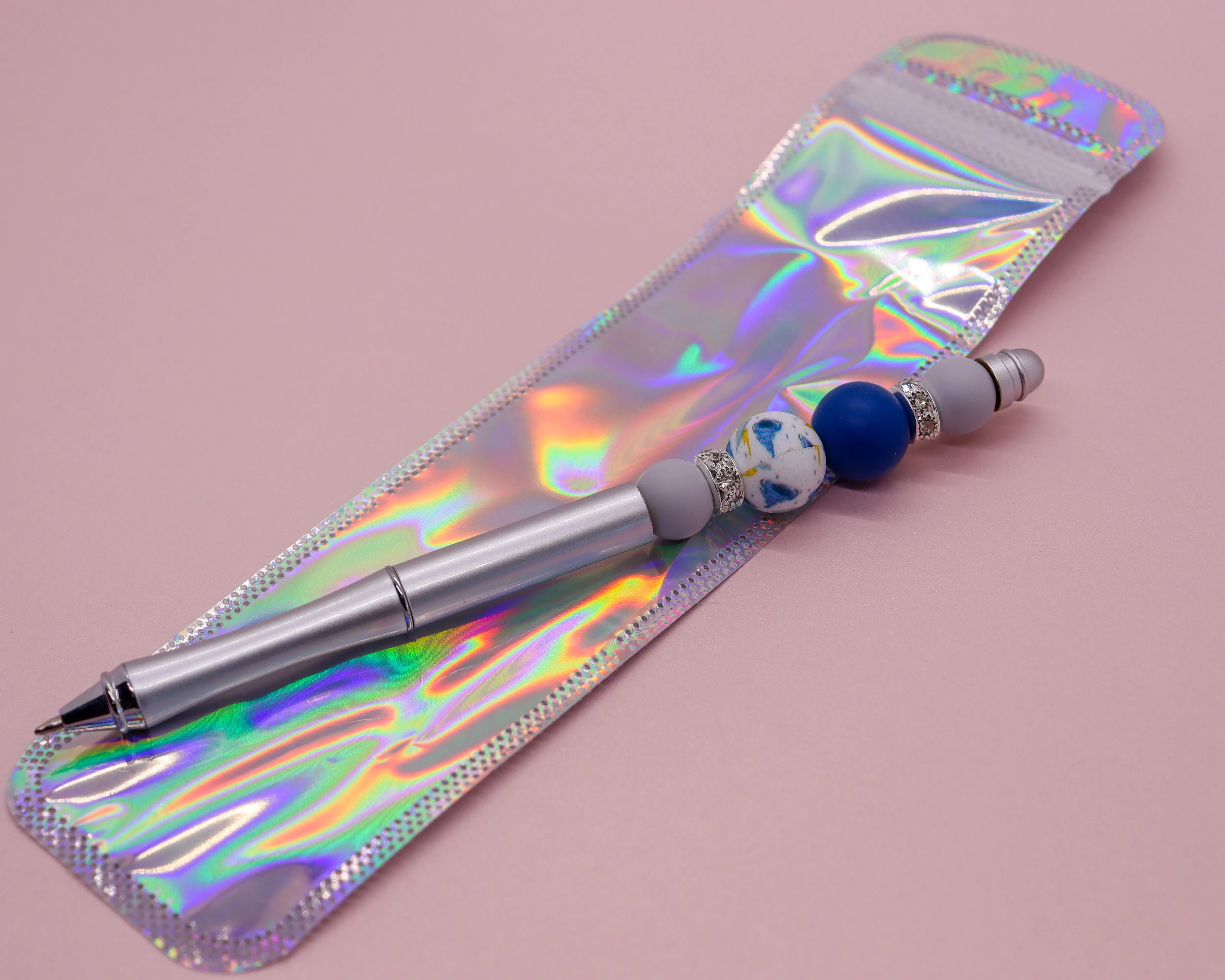 Holographic Beadable Pen Bags