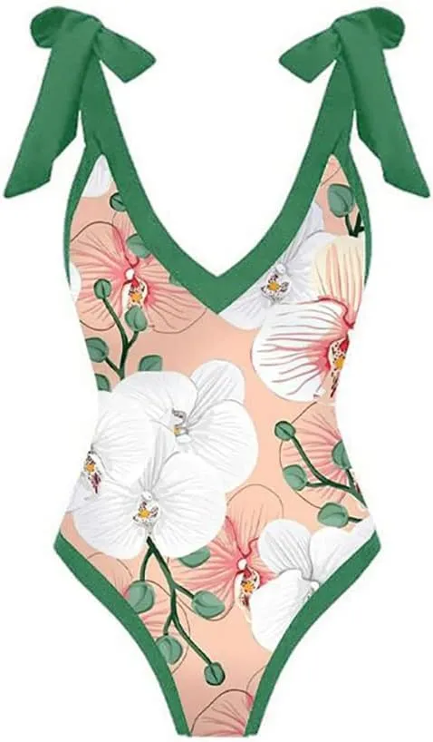 IBTOM CASTLE Women One Piece Swimsuit with Long Cover up Wrap Skirt Two Piece Bathing Suit Retro Monokini Summer Beach Outfit