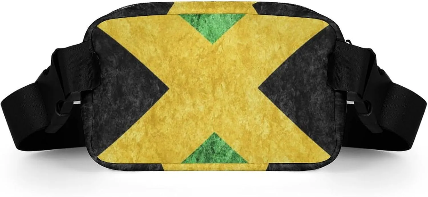 Jamaica Metallic Flag Unisex Fashion Fanny Pack Crossbody Bag Suitable for Traveling, Hiking, Daily Life, 20x13cm, style-39