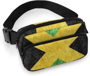 Jamaica Metallic Flag Unisex Fashion Fanny Pack Crossbody Bag Suitable for Traveling, Hiking, Daily Life, 20x13cm, style-39