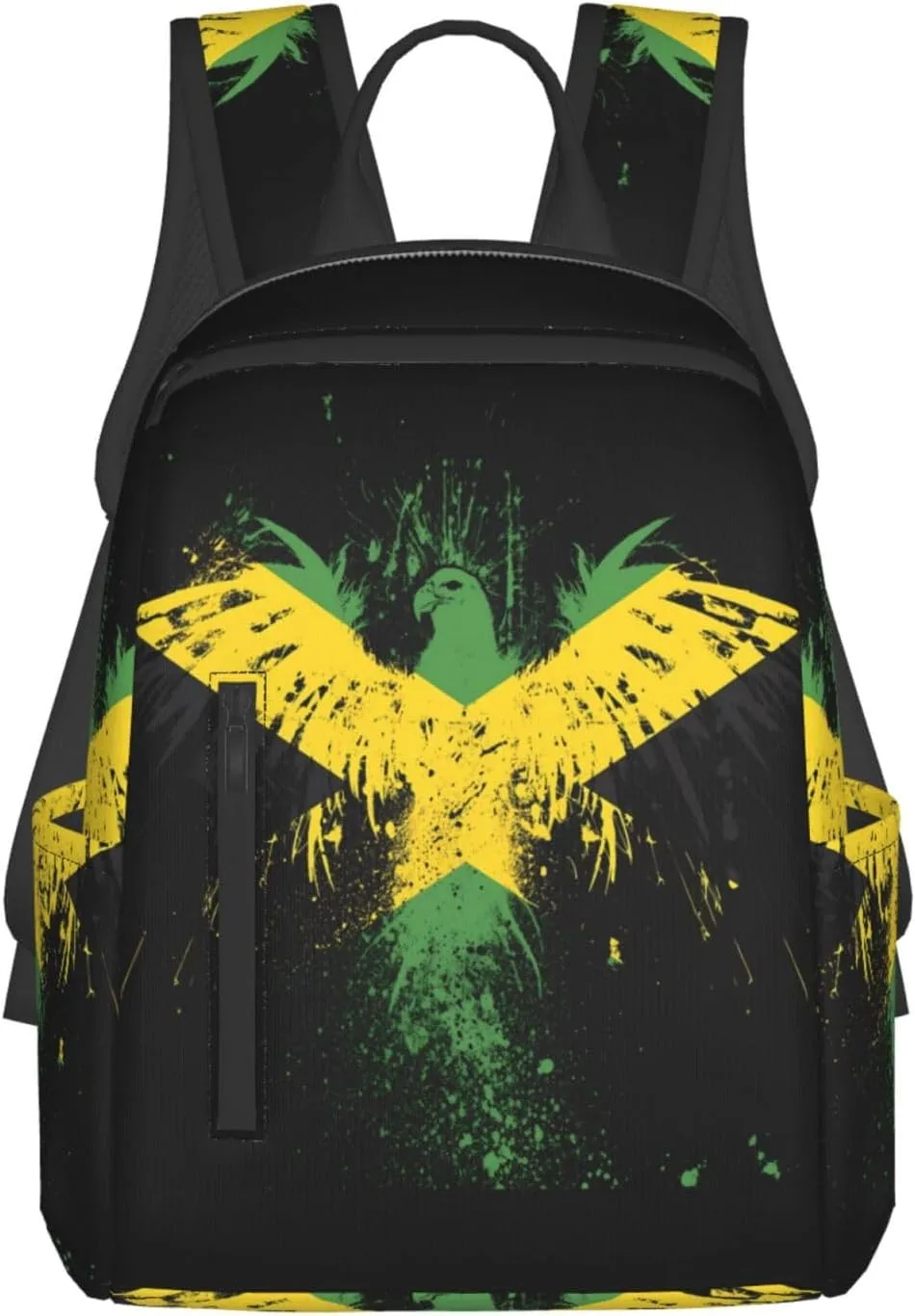 Jamaican Flag Eagle Travel Backpacks Casual Laptop Backpack Sport Rucksack Large Capacity Daypack Multi-Pockets Adjustable Strap Bag for Working Hiking