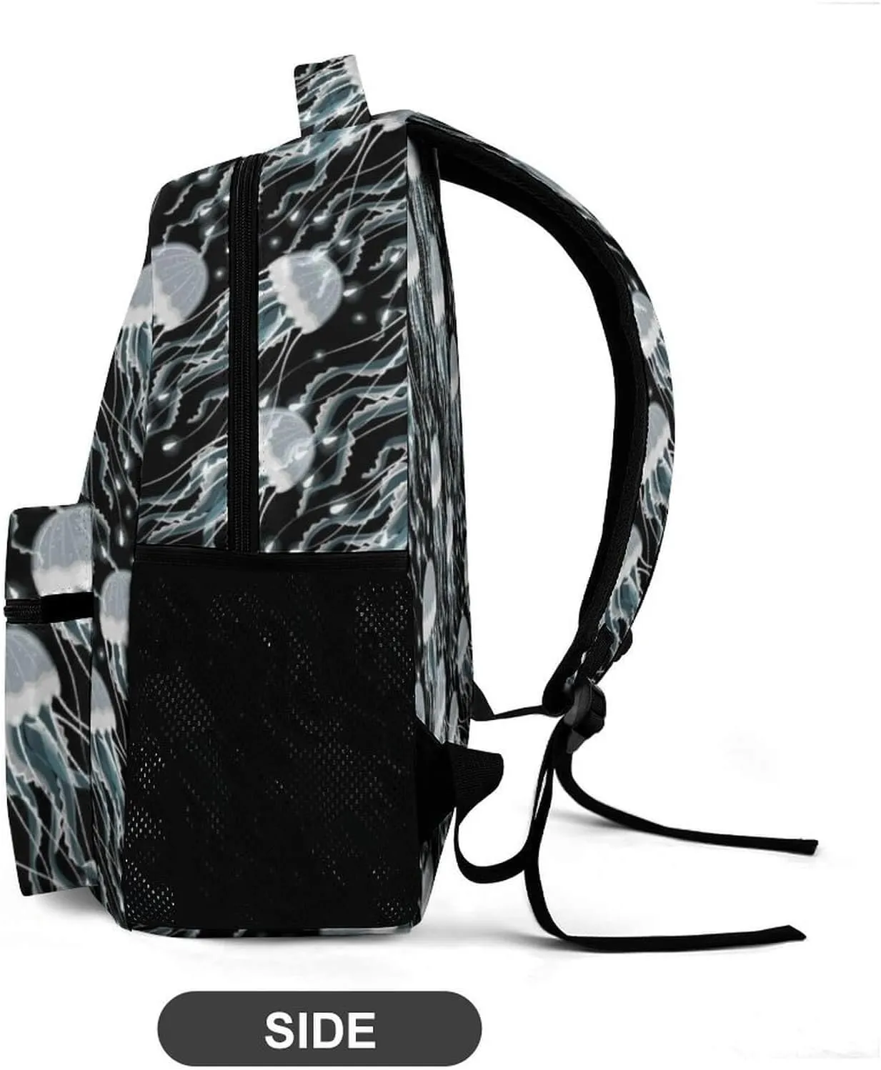 Jellyfish Backpack for Kids Girls Boys School, 16 Inches Cute Jellyfishes Theme Bookbag, Adjustable, Lightweight, Large Capacity, Colorful Daily Casual Backpacks