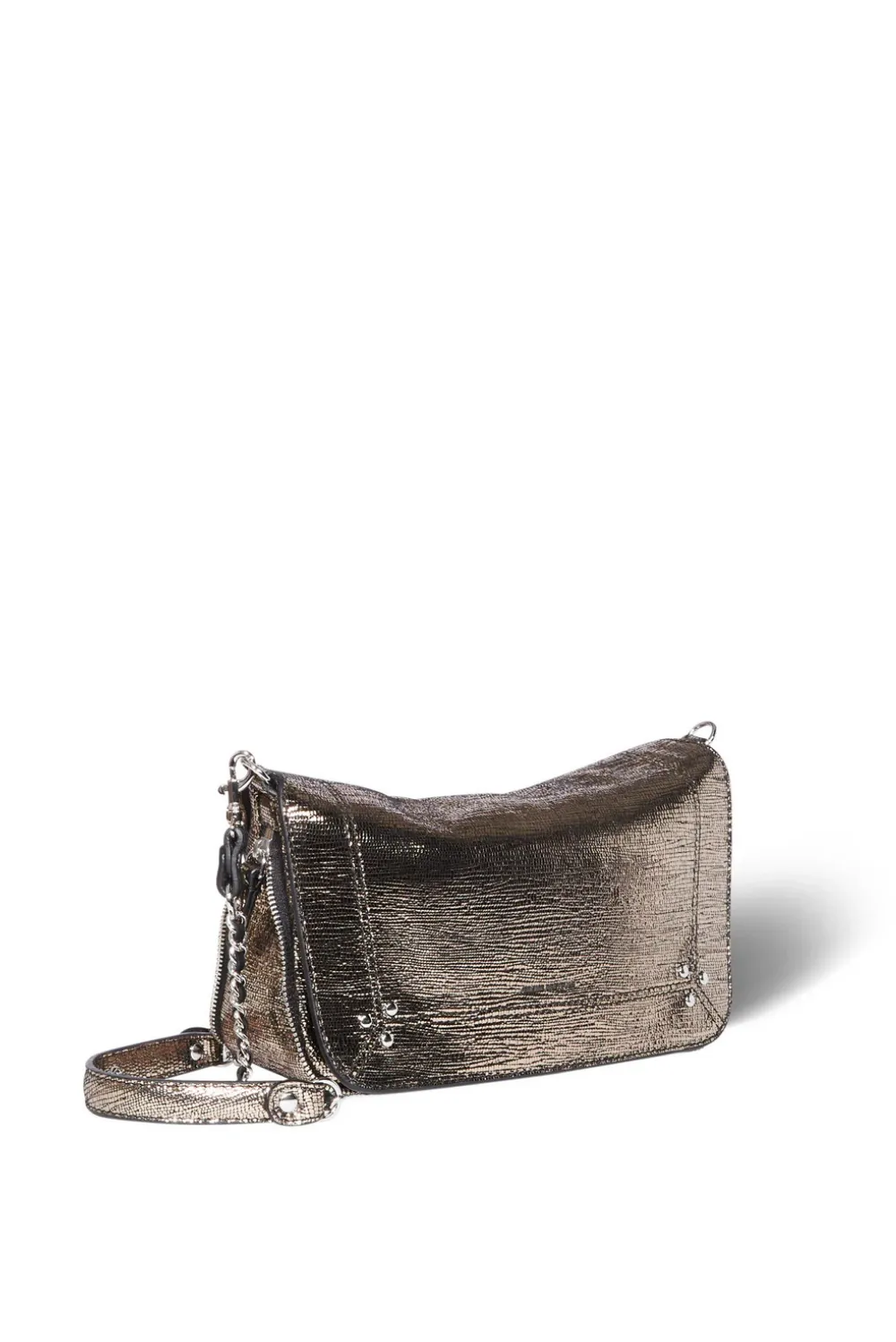 Jerome Dreyfuss crossbody Bobi S lame champagne