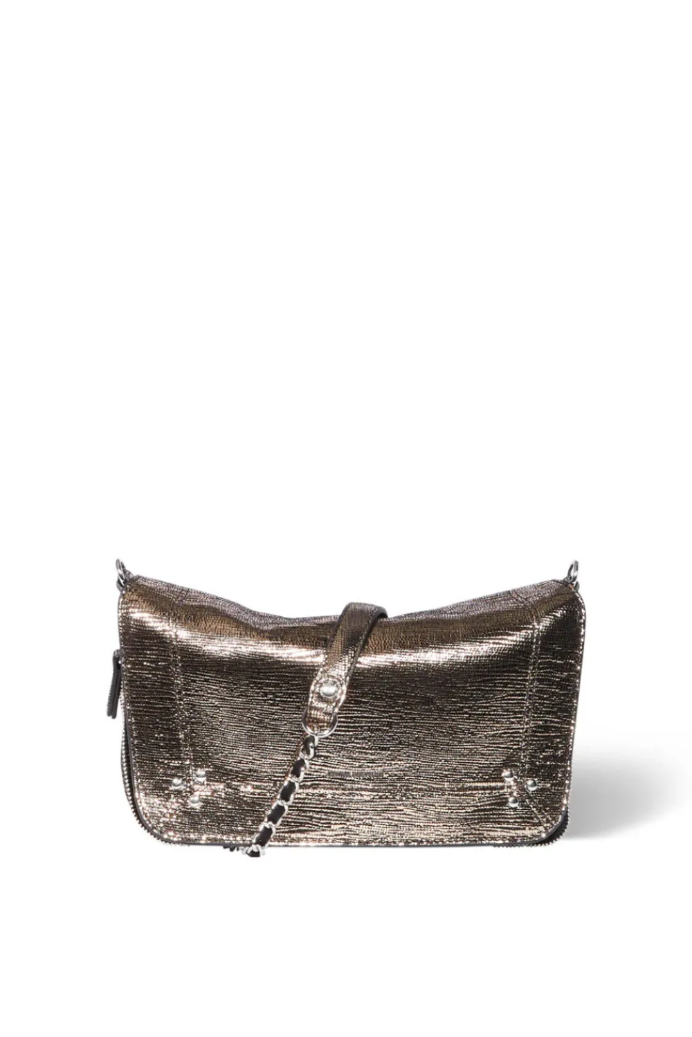 Jerome Dreyfuss crossbody Bobi S lame champagne