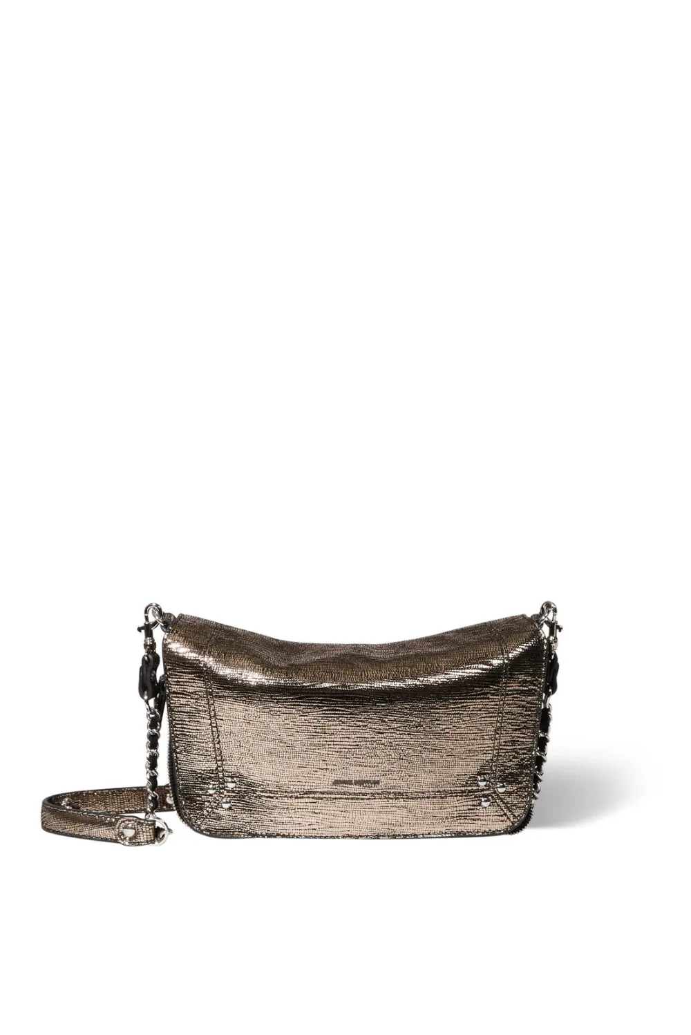 Jerome Dreyfuss crossbody Bobi S lame champagne