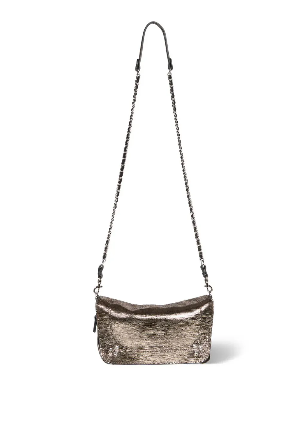 Jerome Dreyfuss crossbody Bobi S lame champagne
