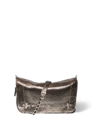 Jerome Dreyfuss crossbody Bobi S lame champagne