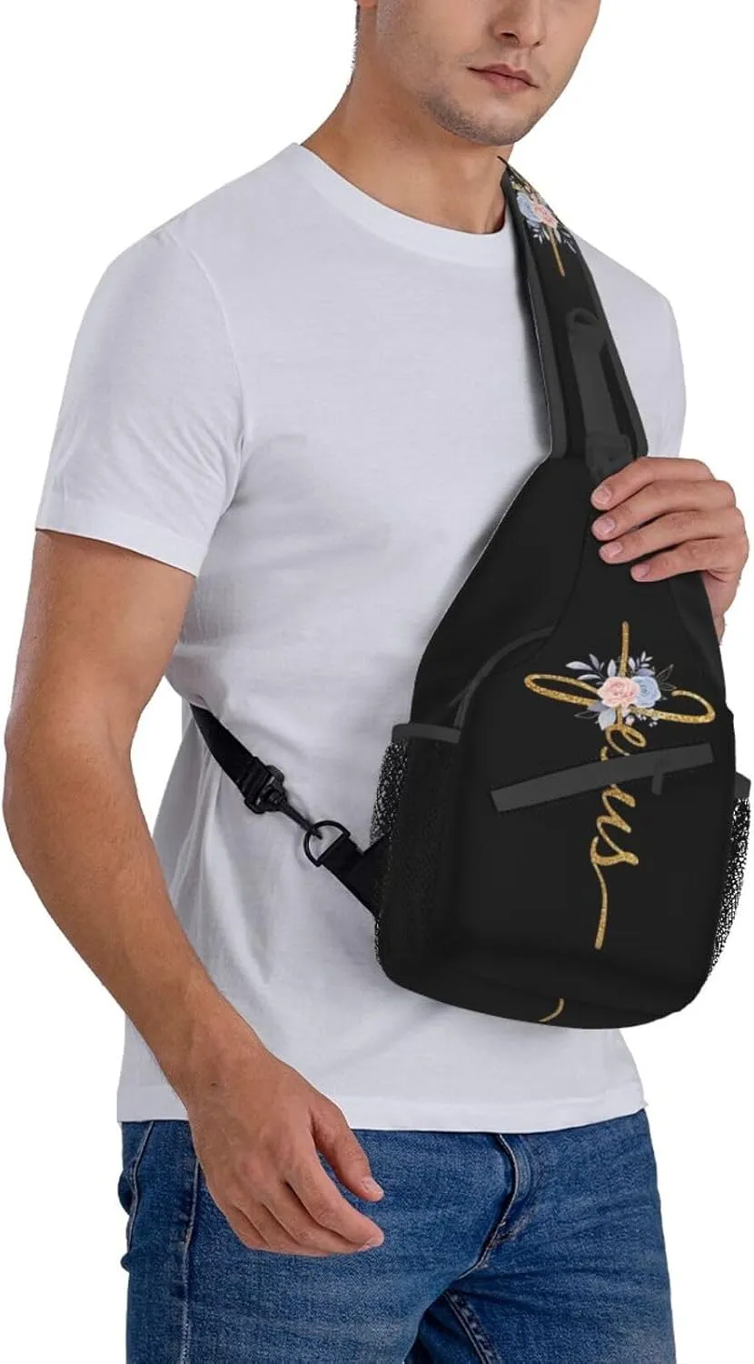 Jesus Sling Bag,Casual Crossbody Backpack Shoulder Chest Bag for Women Men Travel Hiking Daypack