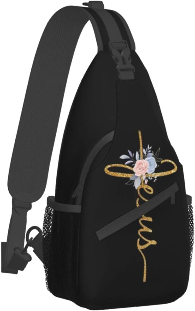 Jesus Sling Bag,Casual Crossbody Backpack Shoulder Chest Bag for Women Men Travel Hiking Daypack