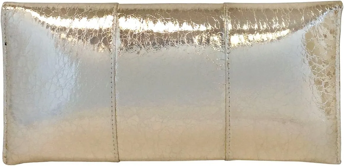 JNB Women's Metallic Material Clutch Purse