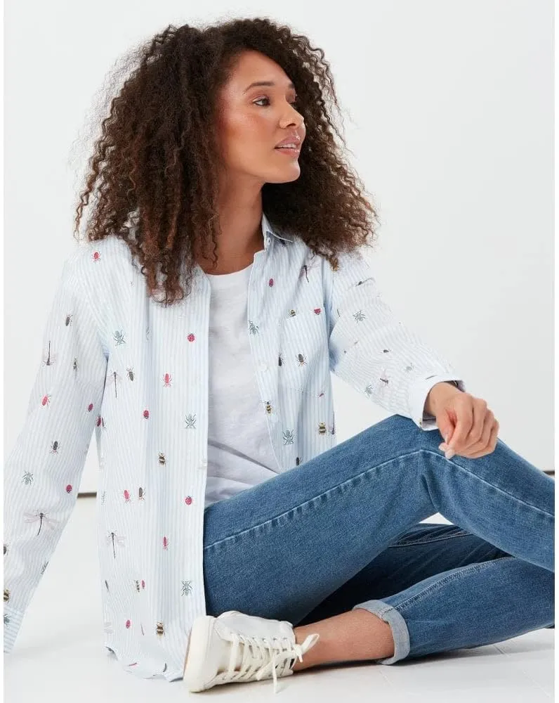 Joules Women's Amilla Drop Shoulder Button Down Shirt