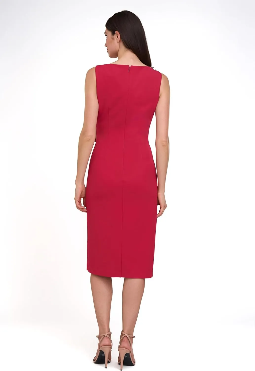 JS Collections Women's Fern Cascade Crepe Cocktail