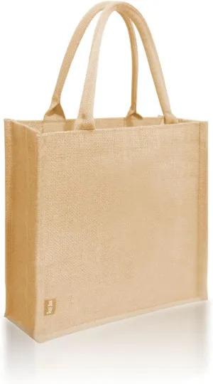 Jute Burlap 3 Bottle Wine Gift Tote Bags with Soft Cotton Handles Reusable for Wedding, Parties,Birthdays