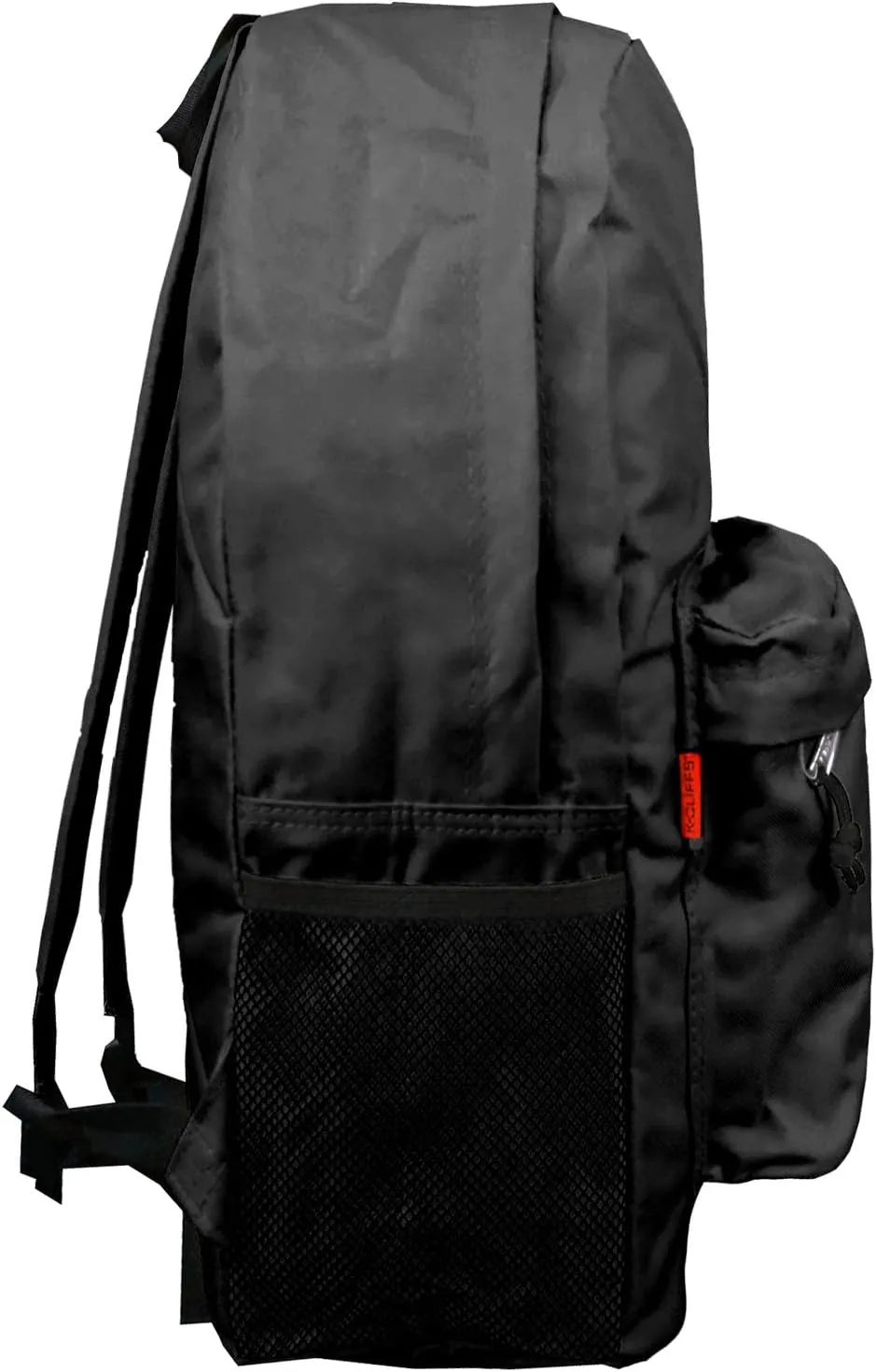 K-Cliffs Wholesale Classic Backpack 18 inch Basic Bookbag Padded Back Bulk Case Lot of 30pcs Simple Schoolbag Black