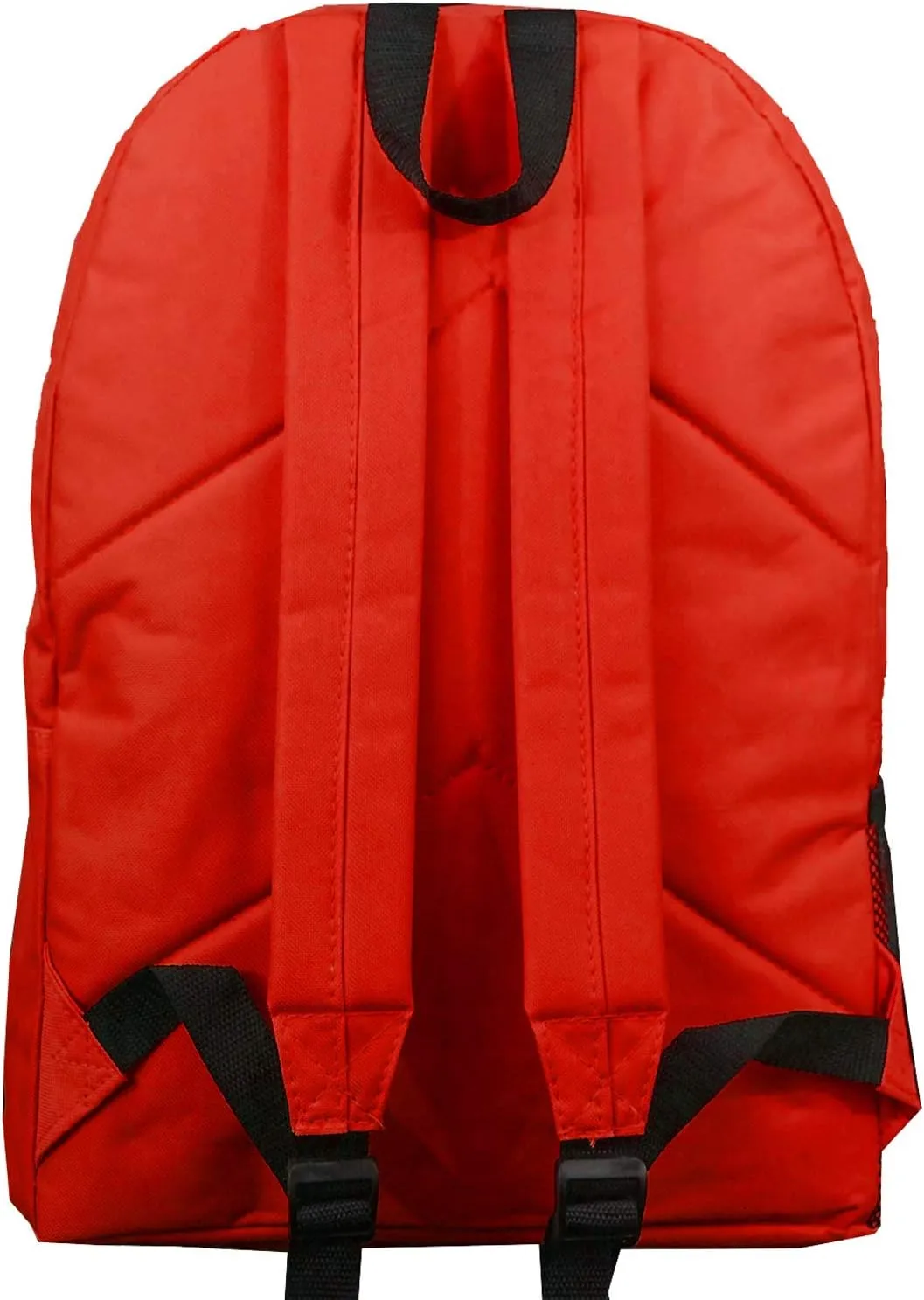 K-Cliffs Wholesale Classic Backpack 18 inch Basic Bookbag Padded Back Bulk Case Lot of 30pcs Simple Schoolbag Red