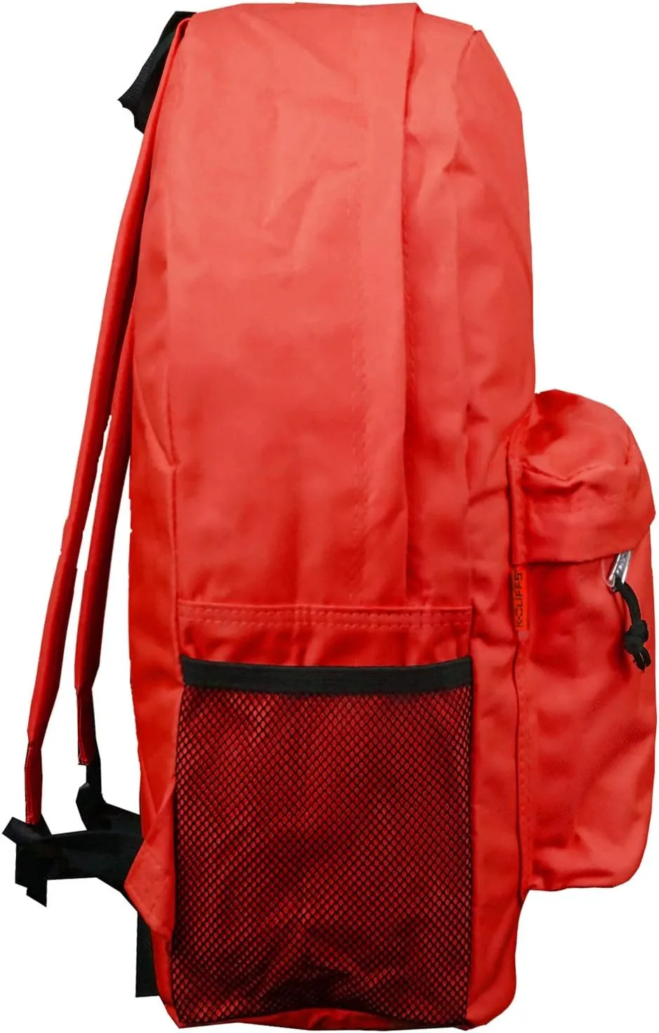 K-Cliffs Wholesale Classic Backpack 18 inch Basic Bookbag Padded Back Bulk Case Lot of 30pcs Simple Schoolbag Red