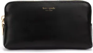 kate spade new york Zip Embossed Logo Belt Bag, Removable Pouch for Hands-Free Carrying & Travel, Black
