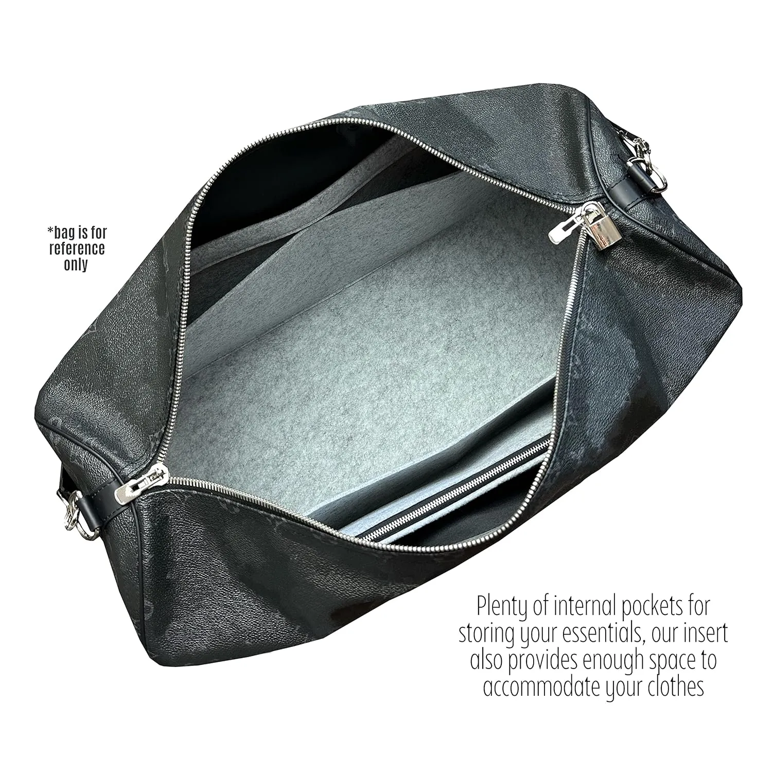 Keepall Bag Organizer for Lv Keepall 50 Insert Keepall 45 Organizer Base Shaper Handmade 3mm Premium Wool Felt Snug Sturdy (Keepall 55, Scarlet)