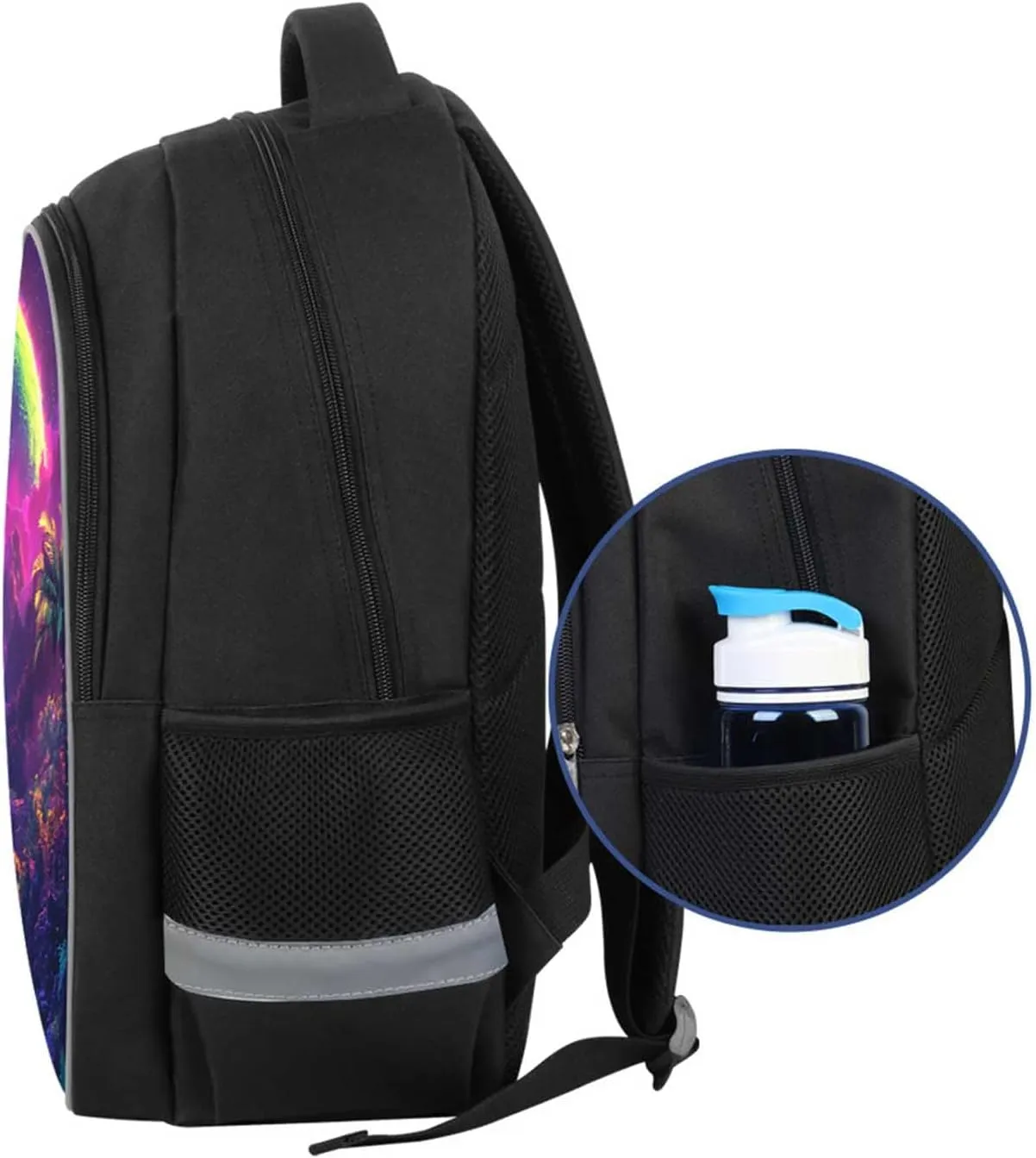 Kids Backpack for Boys and Girls, Large-Capacity Dinosaur School Bag, Adjustable Straps Polyester Bookbag, Perfect for School, Travel, and Outdoor Activities
