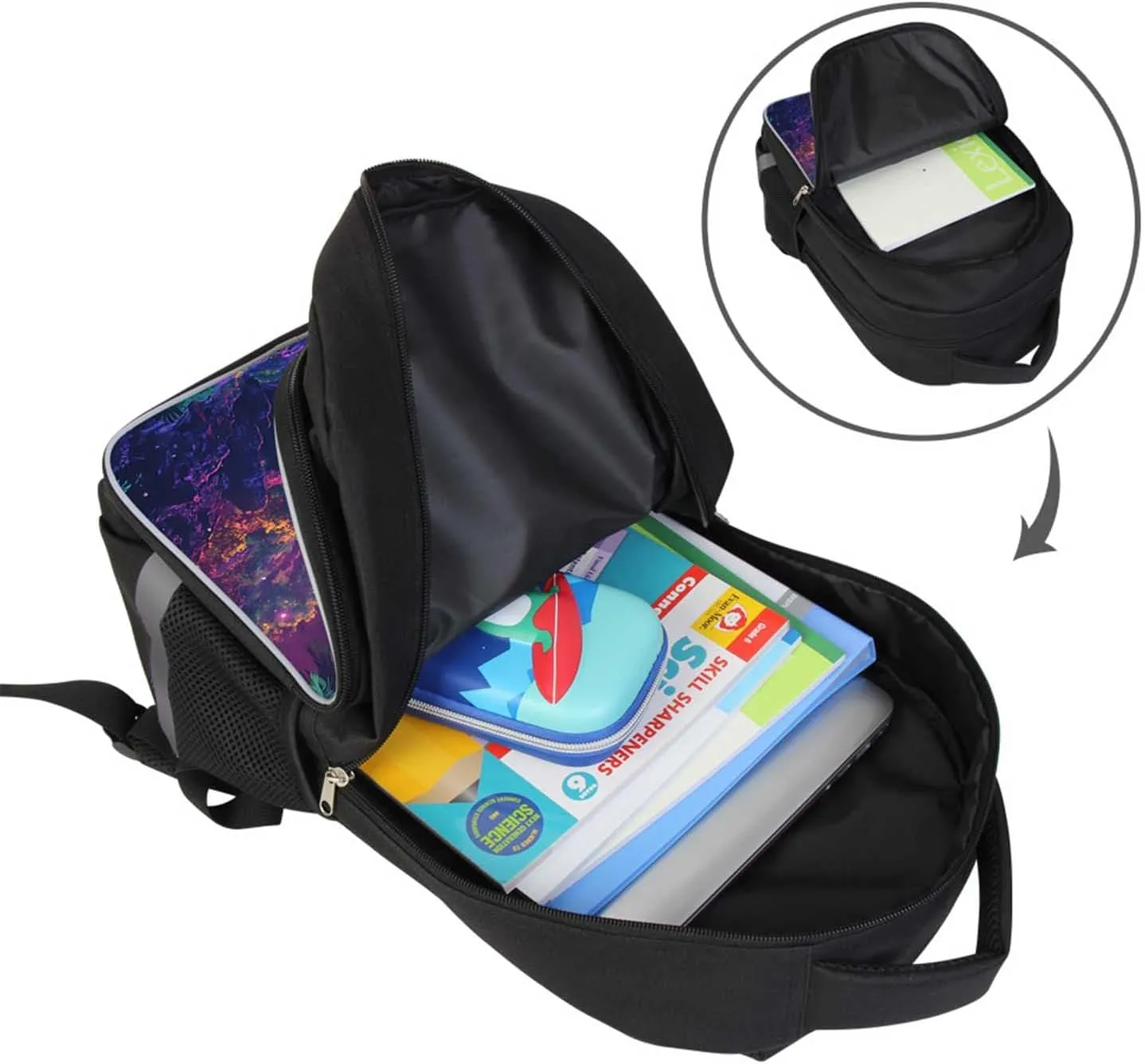 Kids Backpack for Boys and Girls, Large-Capacity Dinosaur School Bag, Adjustable Straps Polyester Bookbag, Perfect for School, Travel, and Outdoor Activities