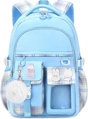 Kids Backpacks for Girls - Cute Girls Backpack for Elementary, Middle and High School Students - 18" Large Capacity School Bookbag with Multiple Pockets
