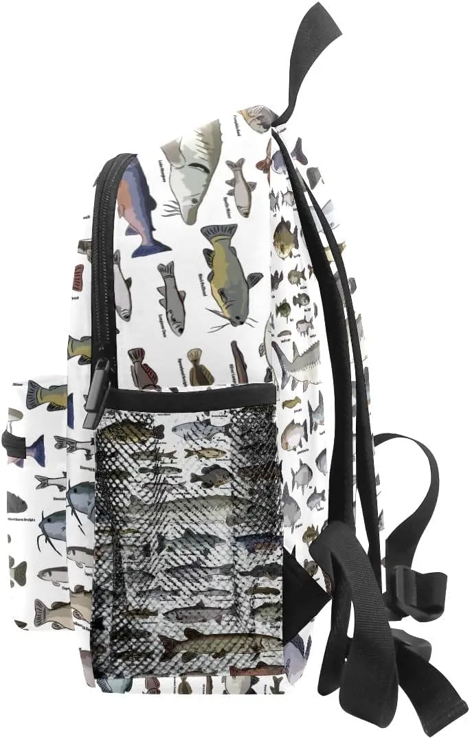Kids School Bag Girls Boys Preschool Toddler Backpack for Boy Girl Lightweight Shoulder Book Bag for Kids Perfect Back Pack for Toddler to Kindergarten Sea Fish Pattern