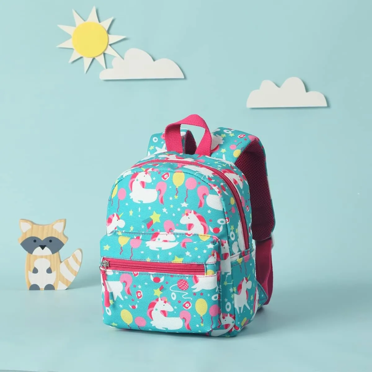 Kids Small Backpack for Toddler Girls and Boys Baby Child Mini School Bags Nursery Preschool Backpacks with Chest Strap (Lovely Unicorn)