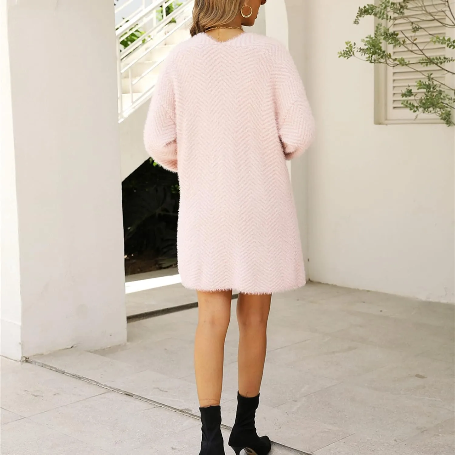 Ladies Multicolor Knitted Sweater Stitching Striped Cardigan Long-Sleeved Sweater Coat Womens Cardigans 2X