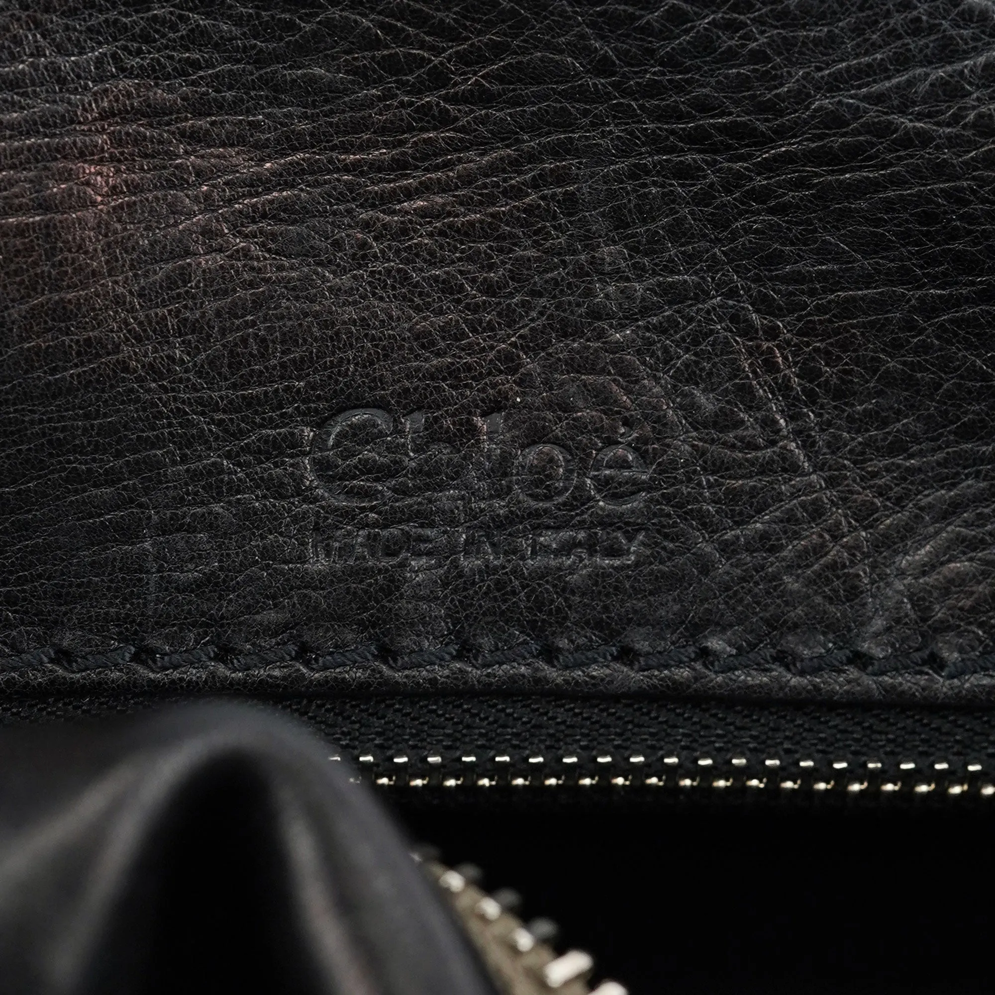 Large Black Leather Edith Tote Bag
