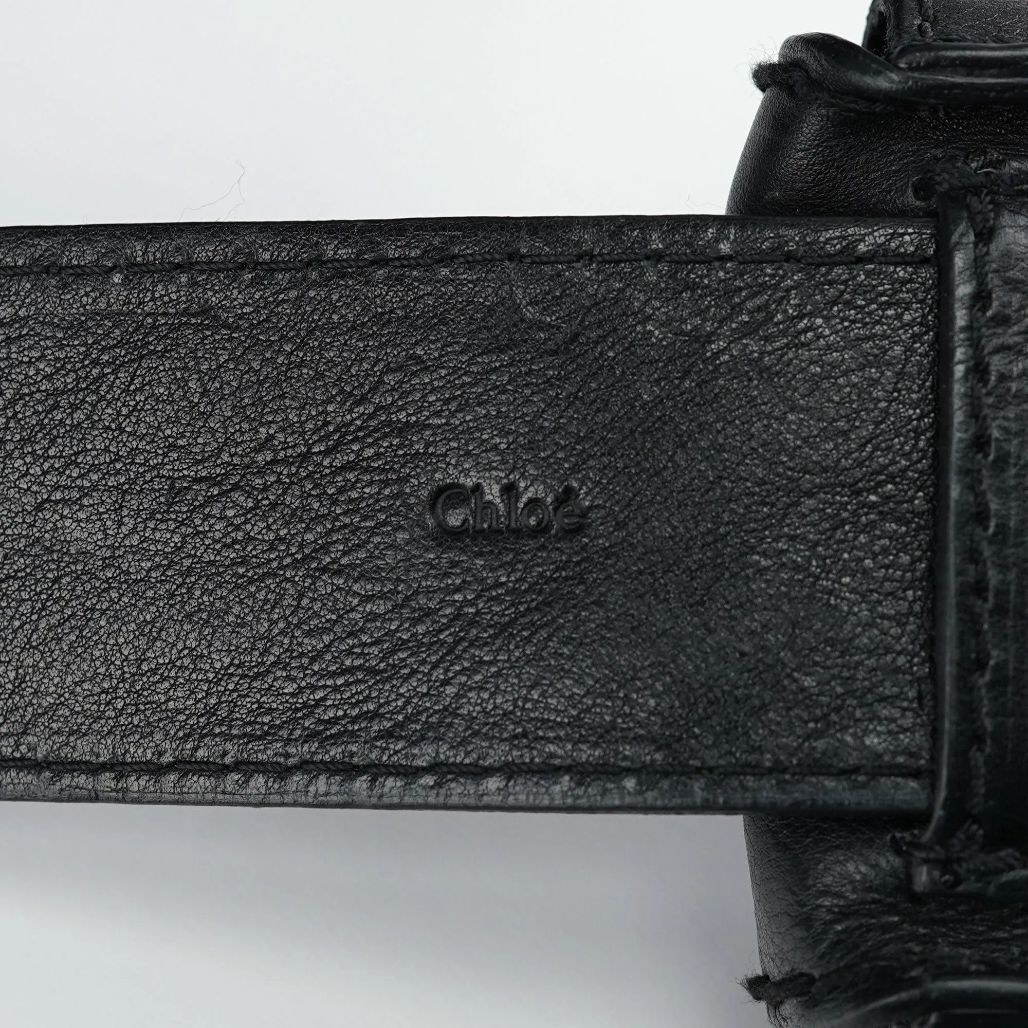 Large Black Leather Edith Tote Bag
