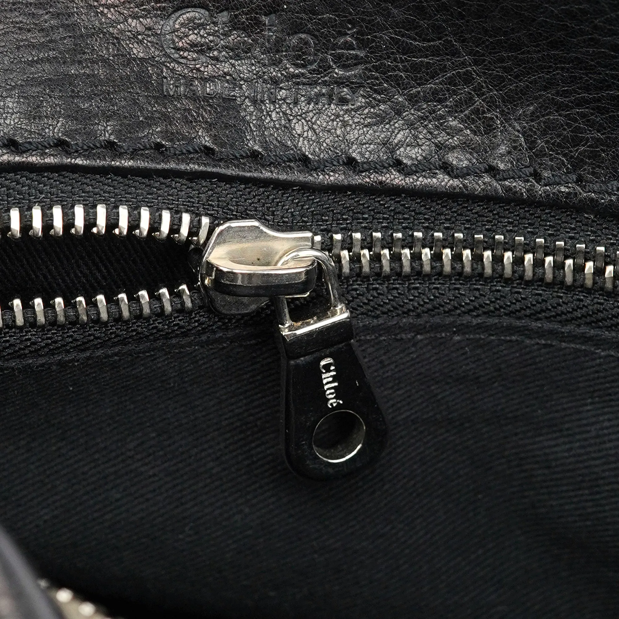 Large Black Leather Edith Tote Bag