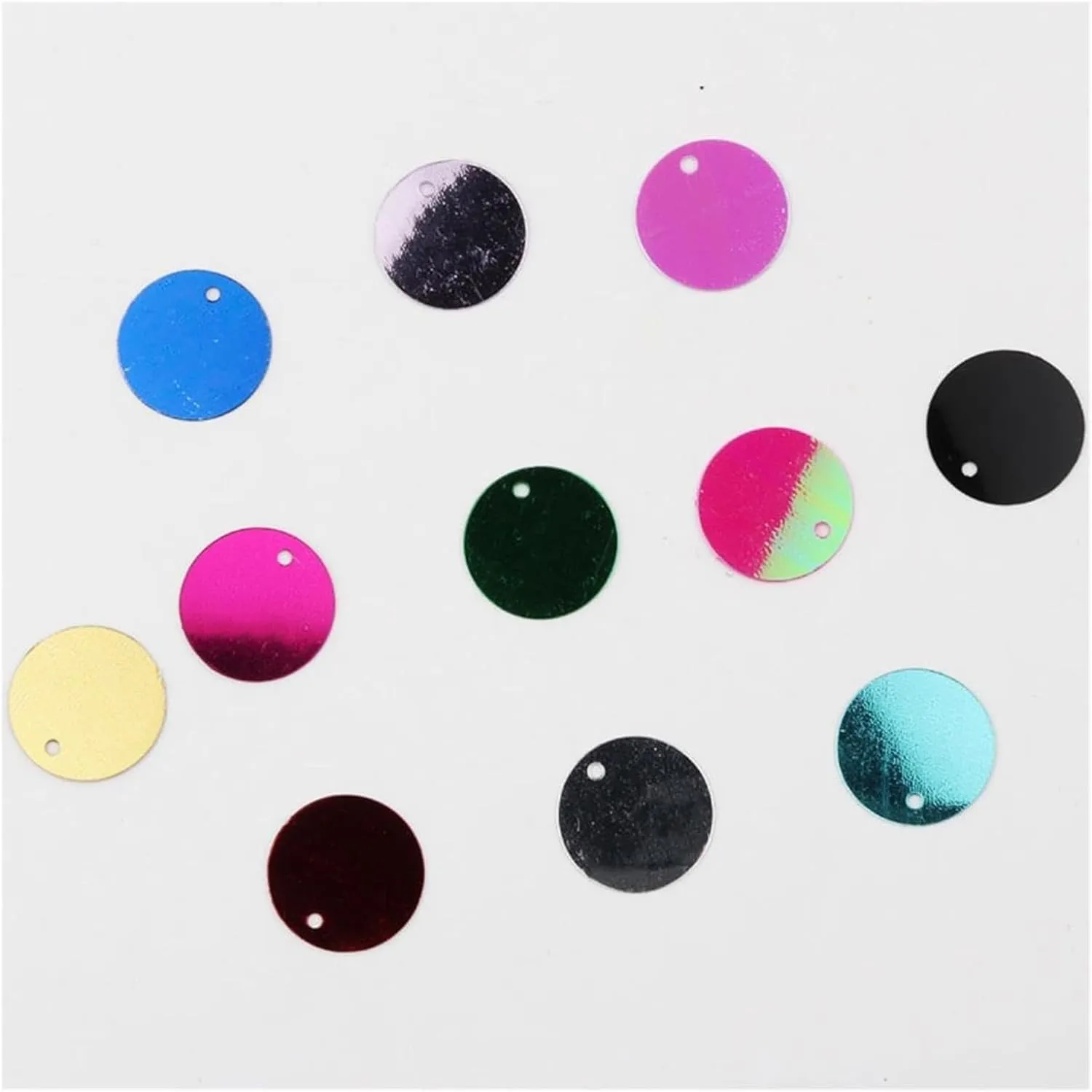 Large Sequins,Loose Sequins,Sequins for Crafts, Bulk Loose Sequins Iridescent Sequins Pailettes Sequin Flat Large Round PVC Loose Sequins(Ab Transparent)