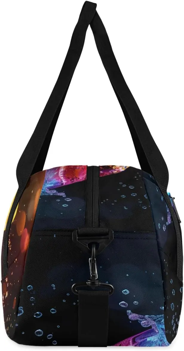 Lemon Champagne Drink Kids Duffle Bag Boys Girls Small Sport Dance Gym Bag for Overnight Travel Weekender Carry On