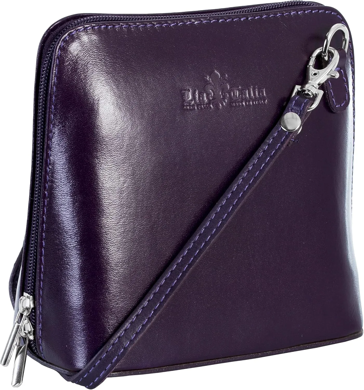 LiaTalia Genuine Italian Leather Small Crossbody Bag for Women – Handmade Mini Shoulder Purse from Florence Tuscany – Abby