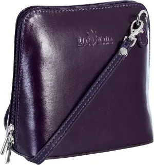 LiaTalia Genuine Italian Leather Small Crossbody Bag for Women – Handmade Mini Shoulder Purse from Florence Tuscany – Abby