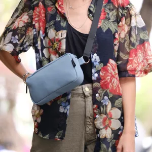 Light Blue Nubuck-like Lawrence Fanny Pack
