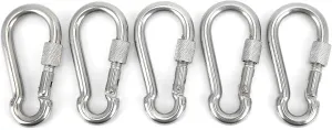 Locking Carabiner Clip Heavy Duty Spring Snap Hook for Camping Hiking Fishing Traveling