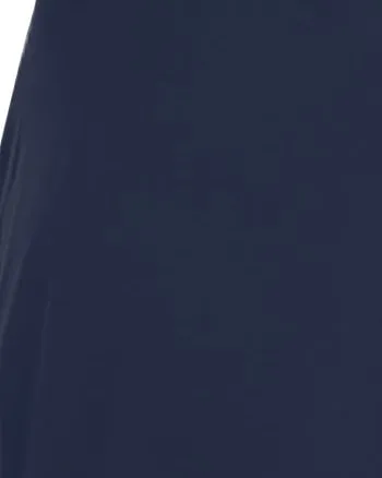 Long Chiffon Empire Waist Bridesmaid Dress with Short Flutter Sleeves | Navy Blue