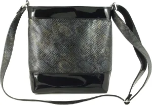 LONI Womens Cross-body Shoulder Bag Faux Snakeskin